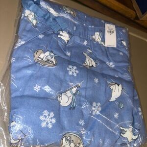 Old Navy Blue Women’s Pajama Bottoms Joggers w/ Snowflakes and Polar Bears